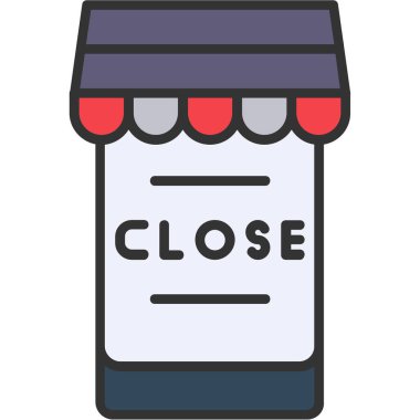 mağaza simgesi doldurulmuş taslak biçiminde