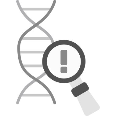 Büyüteç ve DNA sembolü. vektör