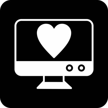 sevgi monitörü vektör simgesi