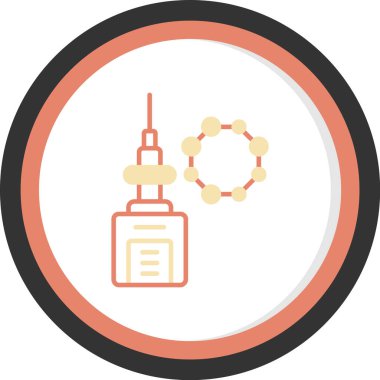 Aşı. Web simgesi basit illüstrasyon