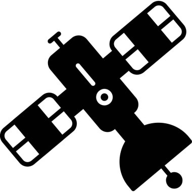 arkaplanda uydu vektör çizimi.