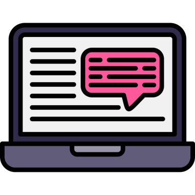 Bilgisayar ekranı. Basit resimleme