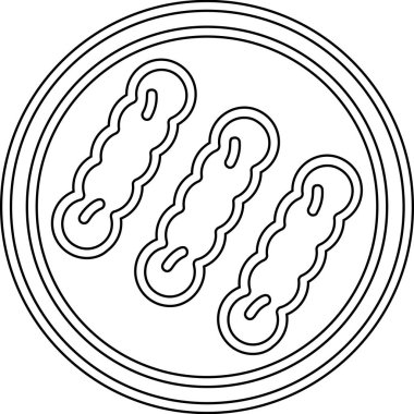 Sosis. Web simgesi basit illüstrasyon