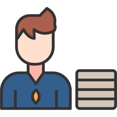 İş adamı simgesi vektör illüstrasyonu