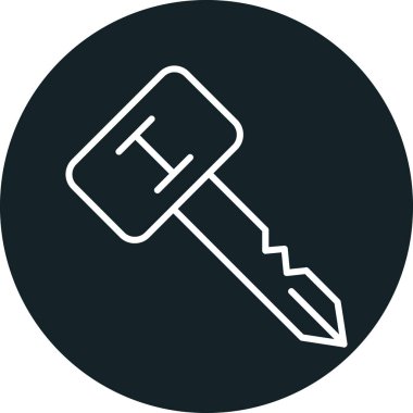 Anahtar. Web simgesi basit illüstrasyon