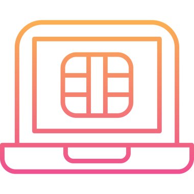 Bilgisayar. Web simgesi basit illüstrasyon