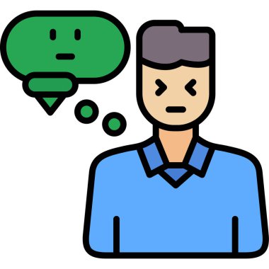 Kızgın yüzlü konuşma balonu