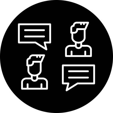 Sohbet simgesi, vektör çizimi