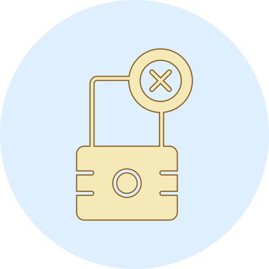 Asma kilit simgesinin vektör illüstrasyonu