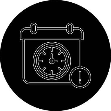 Saat simgesinin vektör illüstrasyonu