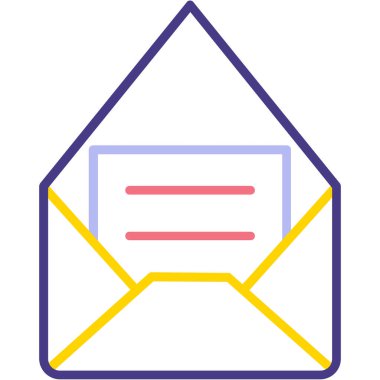envelope icon, vector illustration simple design
