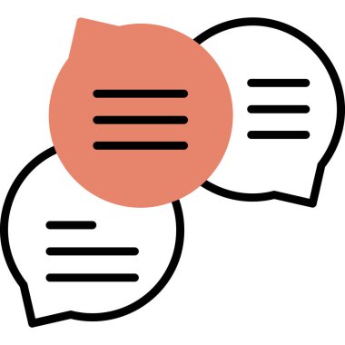 Sohbet simgesi vektör illüstrasyonu