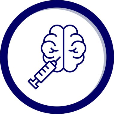 Beyin. Web simgesi basit illüstrasyon