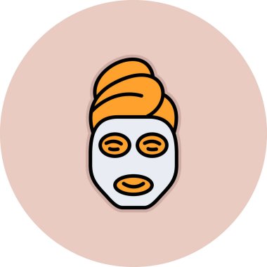 Bir maske simgesinin vektör illüstrasyonu