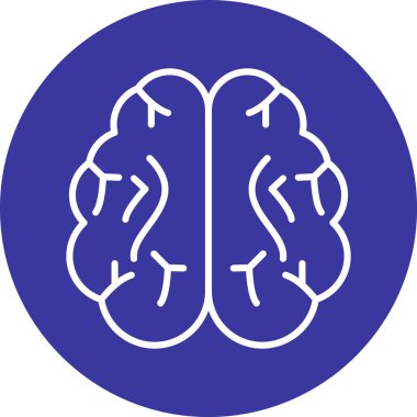 Beyin simgesi, vektör illüstrasyonu