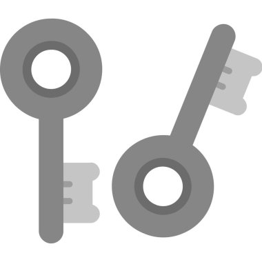 anahtar vektör simgesi. Taslak vektör simgesi. düz resim çizimi.