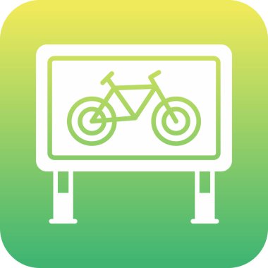 Benzersiz Bisiklet Vektörü Kabartma Simgesi