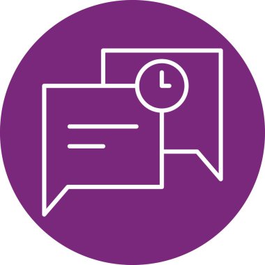 Bir saat simgesinin vektör illüstrasyonu