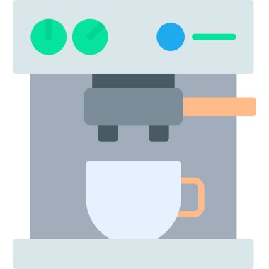 Düz kahve makinesi simgesi