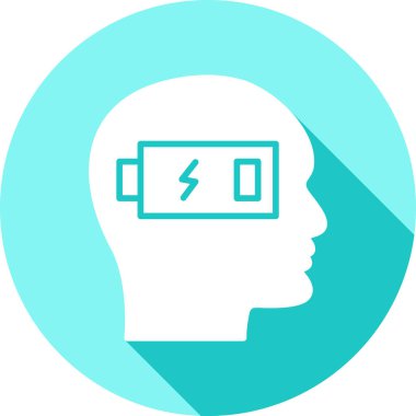 Beyin. Web simgesi basit illüstrasyon