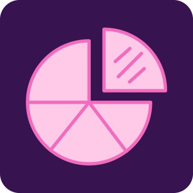 İllüstrasyon Pasta Grafiği Simgesi