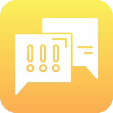 Sohbet simgesi soyut arkaplan grubunda izole edildi