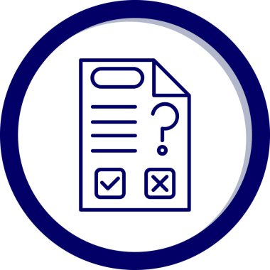 Kontrol listesi. Web simgesi basit illüstrasyon