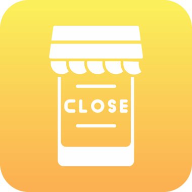 Dükkan simgesi soyut arkaplanda izole edildi