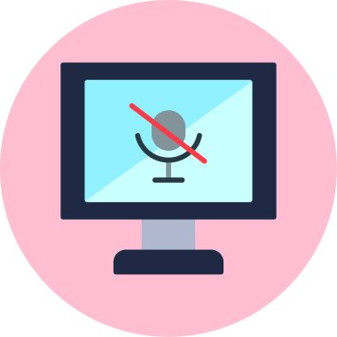 bilgisayar monitörü web simgesi basit illüstrasyon