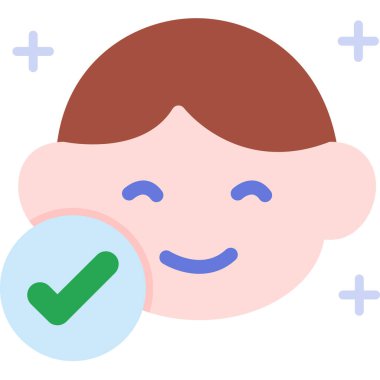 Simge ve vektör illüstrasyonunu kontrol et basit tasarım