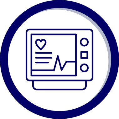 Pano ikonlu kalp. Web için basit sağlık vektör simgeleri çizimi