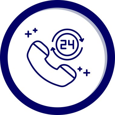 Moda biçimi izole edilmiş arkaplanda telefon arama saatleri simgesi