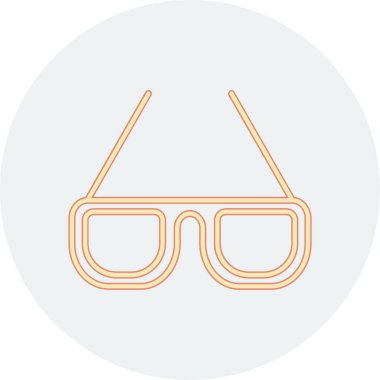 Gözlük. Web simgesi basit illüstrasyon