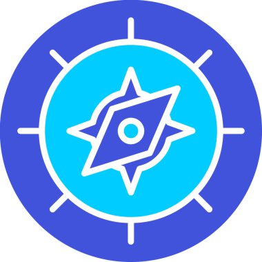 Pusula. Web simgesi basit illüstrasyon