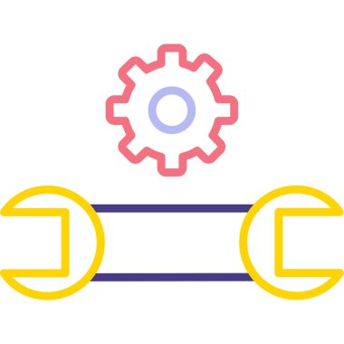 Modern oto tamir simgesinin vektör illüstrasyonu