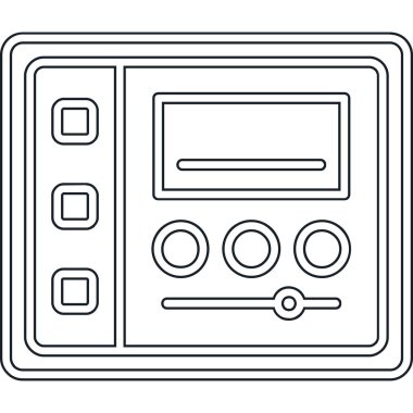 Modern b 'nin vektör illüstrasyonu simge müzik çalar setinden yoksun