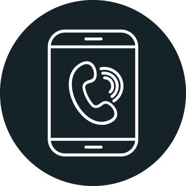 Telefon çağrı simgesi somut stil