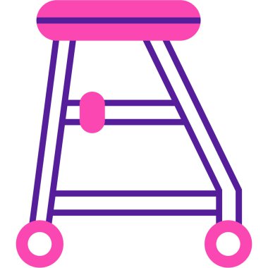 El arabası. Web simgesi basit illüstrasyon