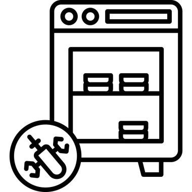 Onarım Servisi Simgesi vektör çizimi
