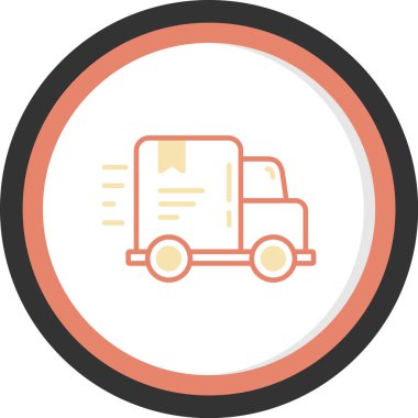 Kamyon. Web simgesi basit illüstrasyon