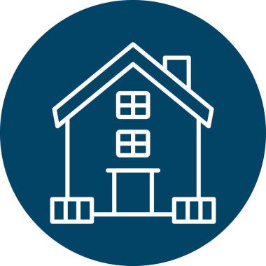 Ev modern simgesinin vektör illüstrasyonu