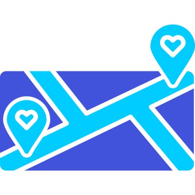 harita simgesi vektör illüstrasyonu