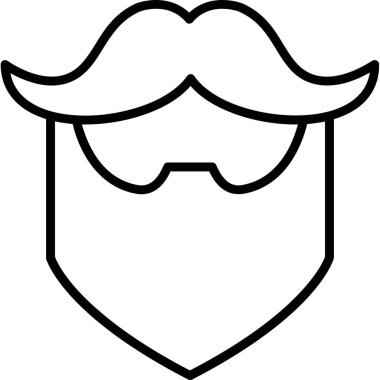 Bıyıklı hippi adam simgesi