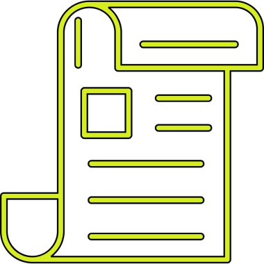 belge simgesi. Web için kağıt vektör simgelerinin özet çizimi