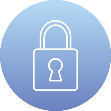 vektör asma kilit simgesi, illüstrasyon