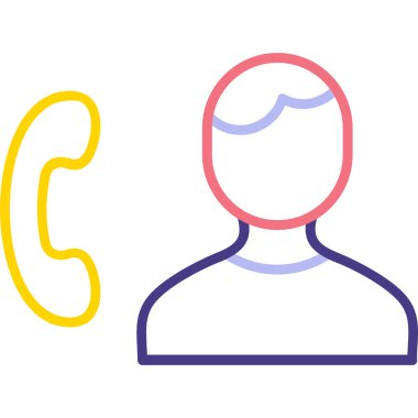 Telefon simgesinin vektör illüstrasyonu