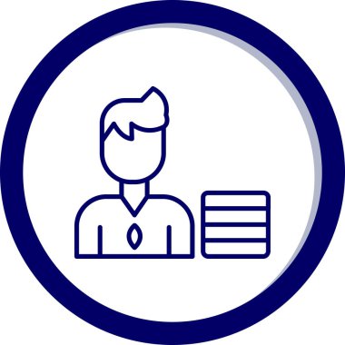 Adamım. Web simgesi basit illüstrasyon