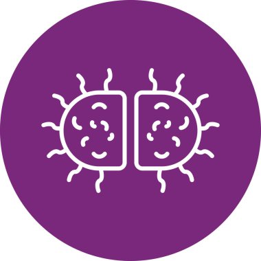 Virüs. Web simgesi basit tasarım