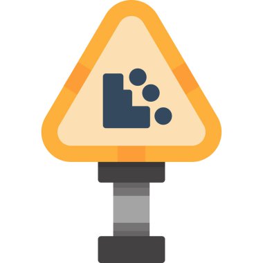 Trafik ışıkları düz simgesi