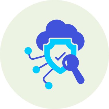 Bir virüs simgesinin vektör illüstrasyonu